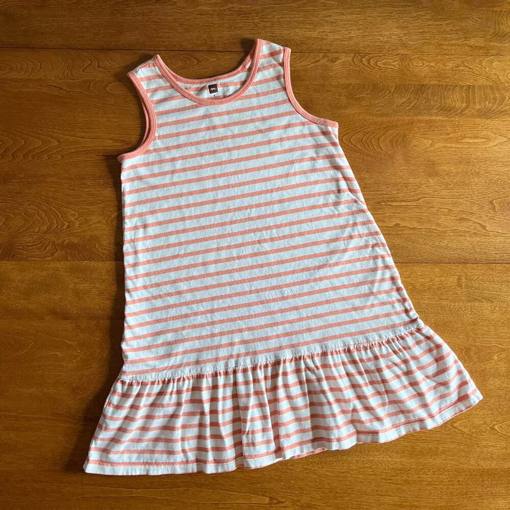 Tea Collection coral stripe tank dress 8